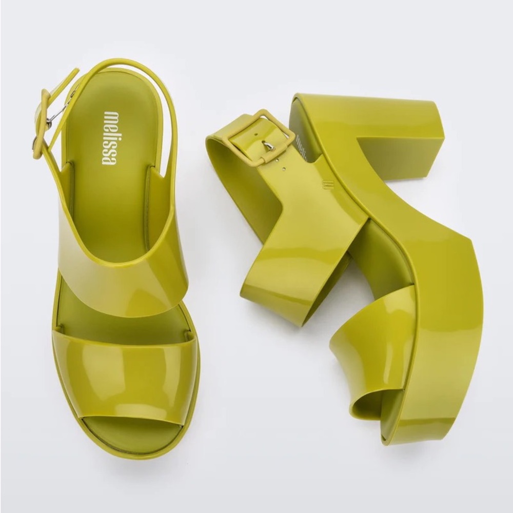 Melissa Chartreuse Mule Platform Sandal | Brand new in box